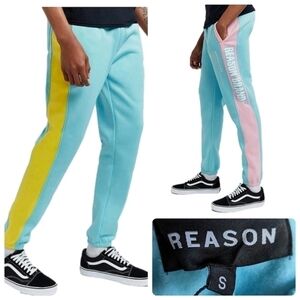 Reason Clothing Pastel Colorblock logo joggers